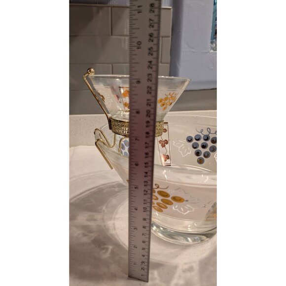 Anchor Hocking Vintage Chip & Dip Bowl Set Grapevine Design salsa 1970s - Picture 9 of 16